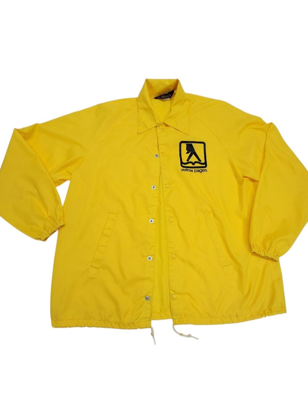 Vintage Pla-Jac Dunbrooke Yellow Pages Windbreaker Coach Jacket Mens L USA